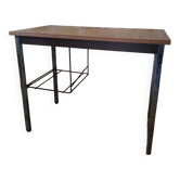 Metal and wood desk from the 1970s.