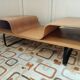 Table basse en bois cintré