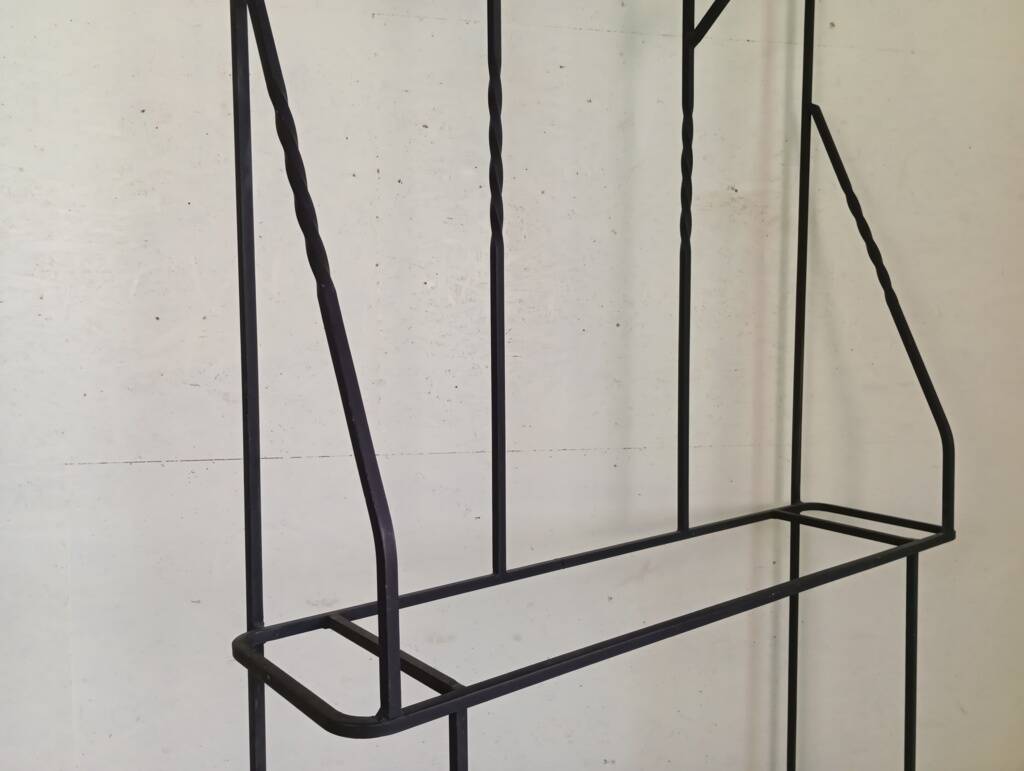 Large modernist wrought iron cloakroom from the 1950s.
