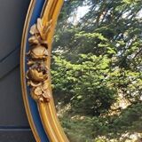 Old gold and blue mirror