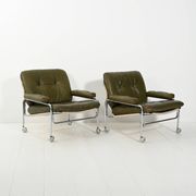 Pair of “Lovisa” armchairs by Pethrus Lindlöf, 1970s