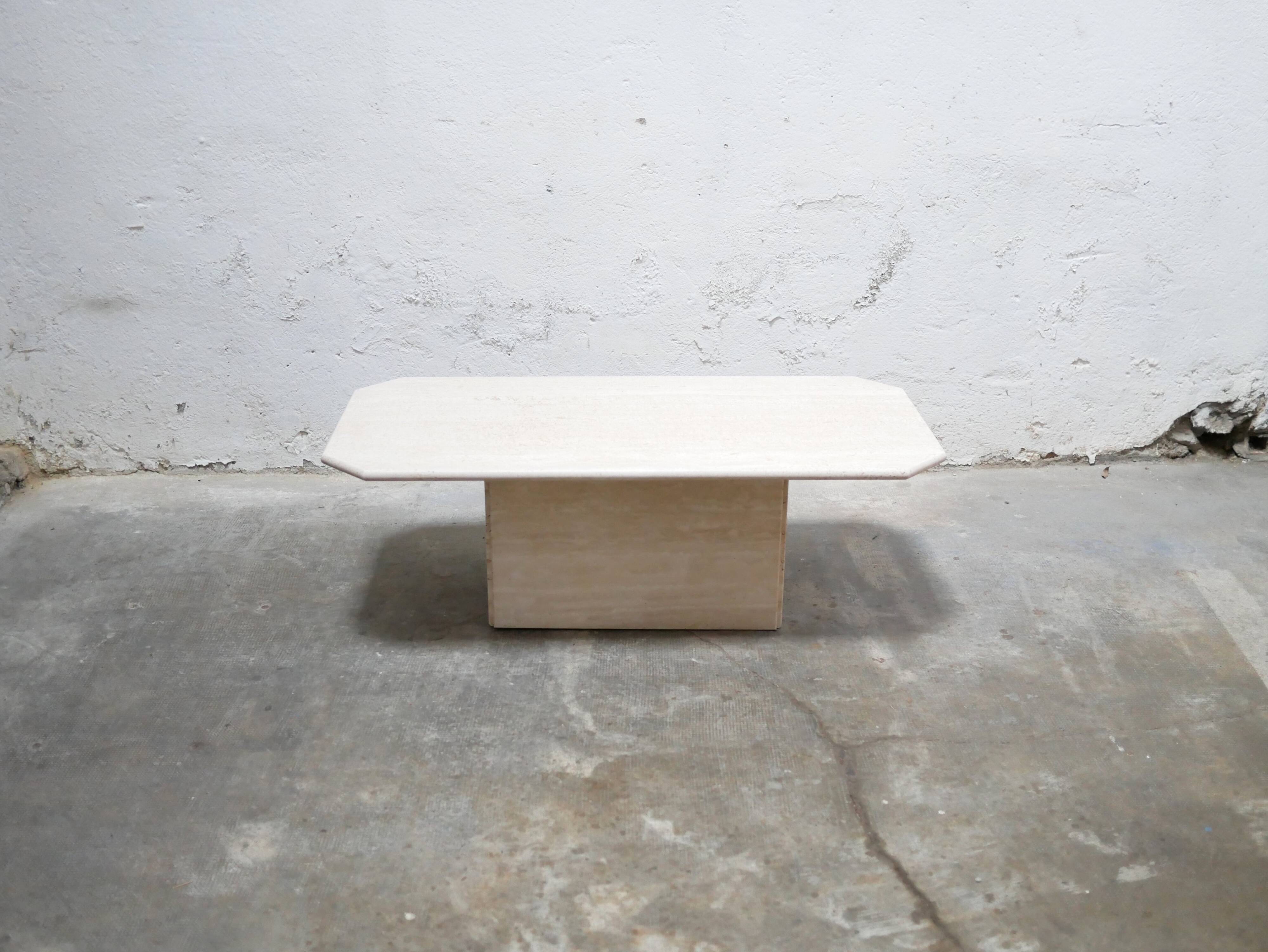Vintage travertine coffee table