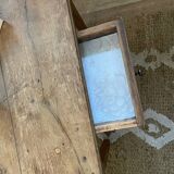Farmhouse coffee table in solid oak with drawer — rustic style / ca