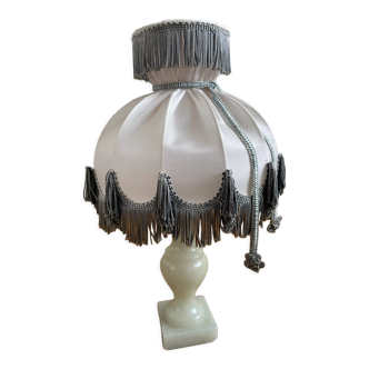 White marble floor lamp