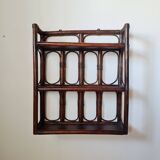 Vintage dark rattan wall shelf – Riviera & Bohemian style