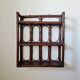 Vintage dark rattan wall shelf – Riviera & Bohemian style