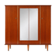 Armoire palissandre, miroirs & laiton doré — style Art Déco