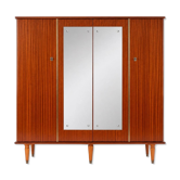 Armoire palissandre, miroirs & laiton doré — style Art Déco