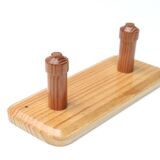 Pine wood wall coat rack, 70s