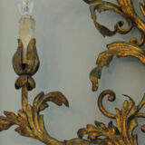 Applique murale metal doré