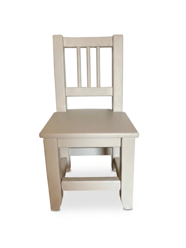 Petite chaise enfant en bois ancien blanc