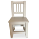 Small children's chair in antique white wood.