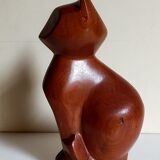 Scandinavian cat in vintage solid wood
