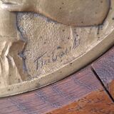 Art Deco bronze sculpture "Maternity" signed Thibault