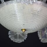 Luxury Barovier & Toso chandelier, Murano Pulegoso glass, 1950s