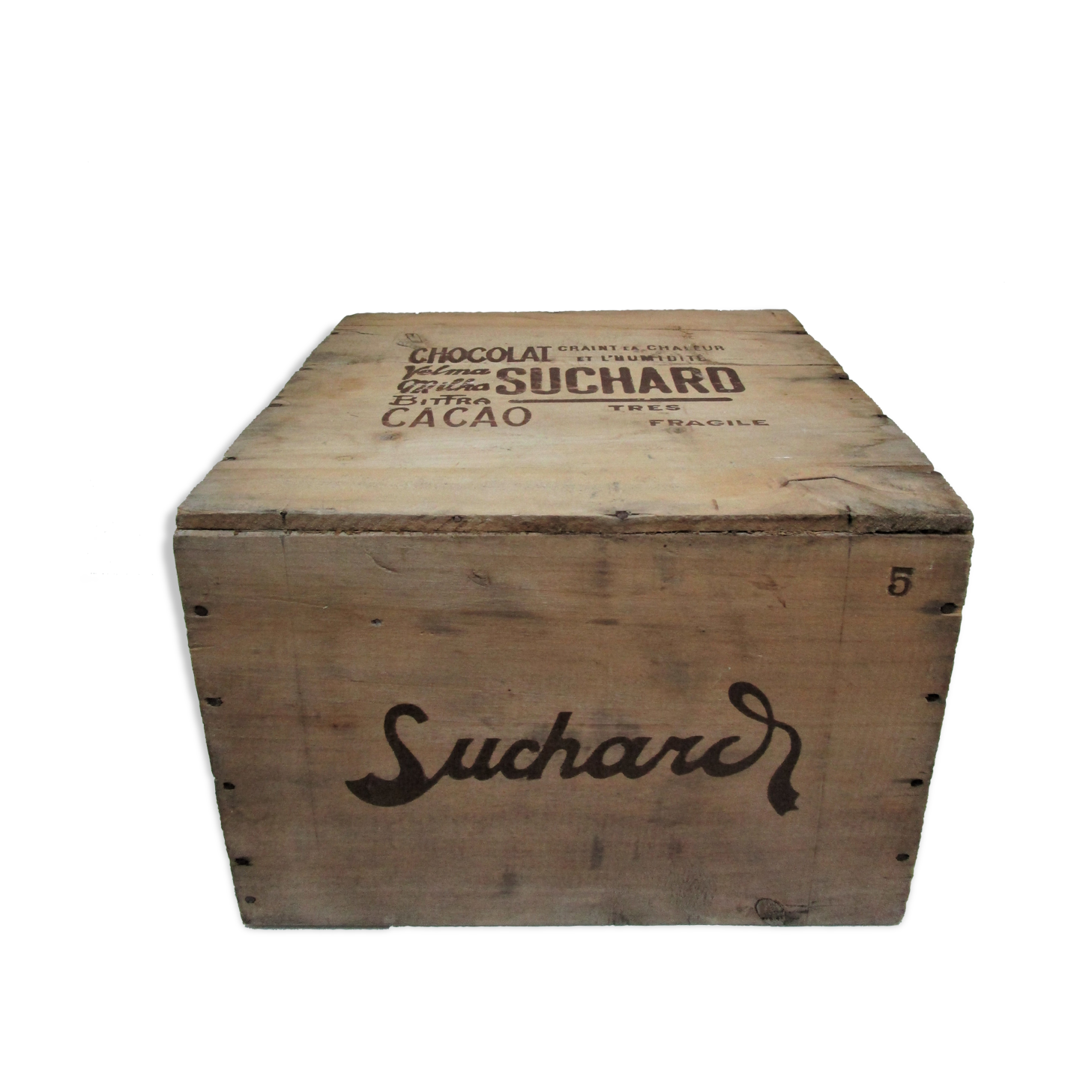 Vintage Skated Wood Case Suchard
