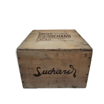 Vintage Skated Wood Case Suchard