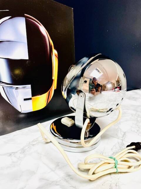 Space Age Chrome Eyeball Lamp 50s - 60s