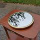 Round mirror of the 50s in gold metal 33cm in diameter
