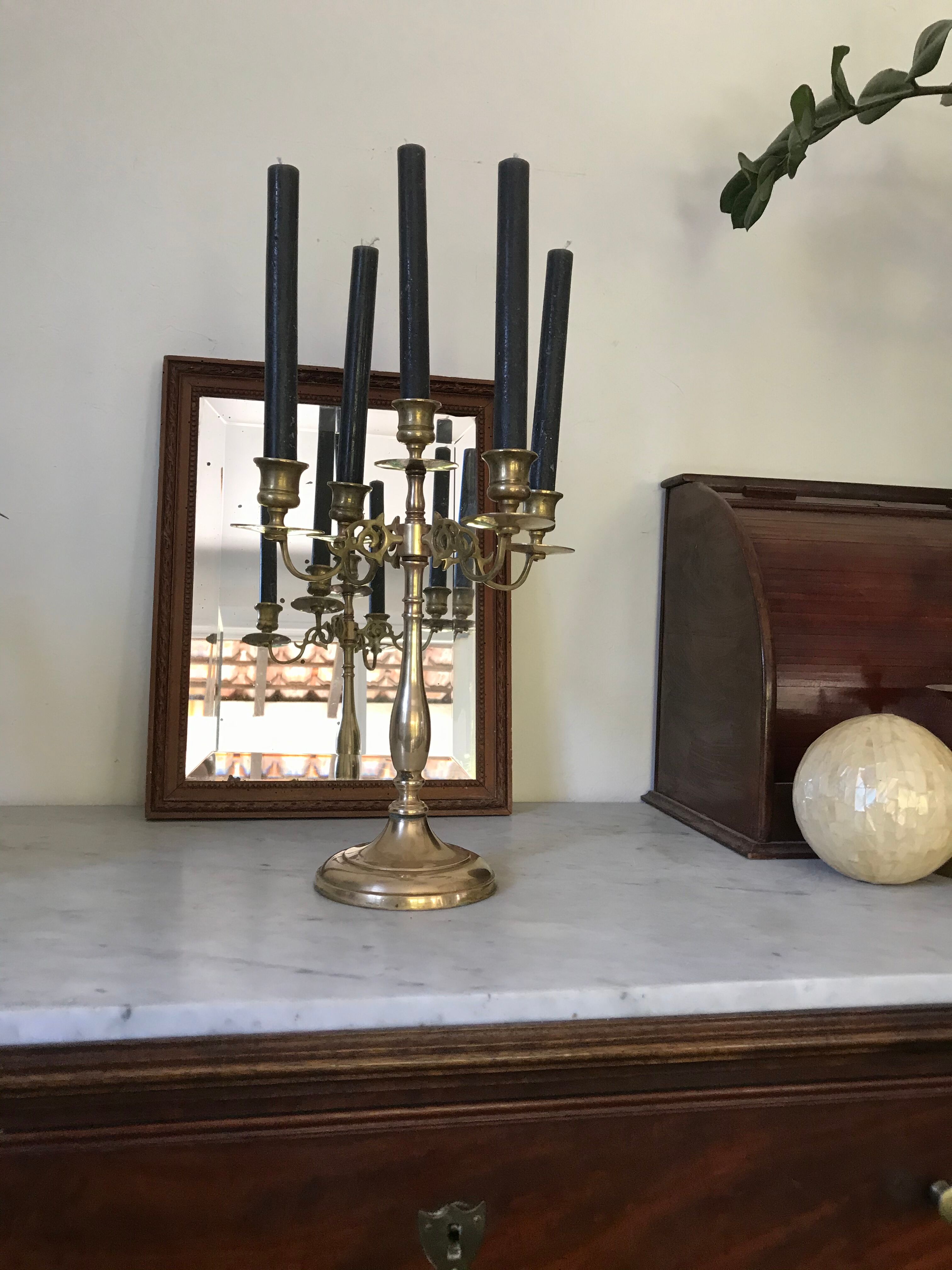 Brass chandelier 5 fires