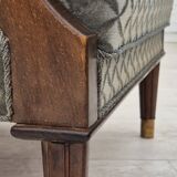 1960s, Danish armchair, original very good condition, furniture velour, beech wood,