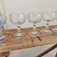 Set of 6 vintage etched shot glasses