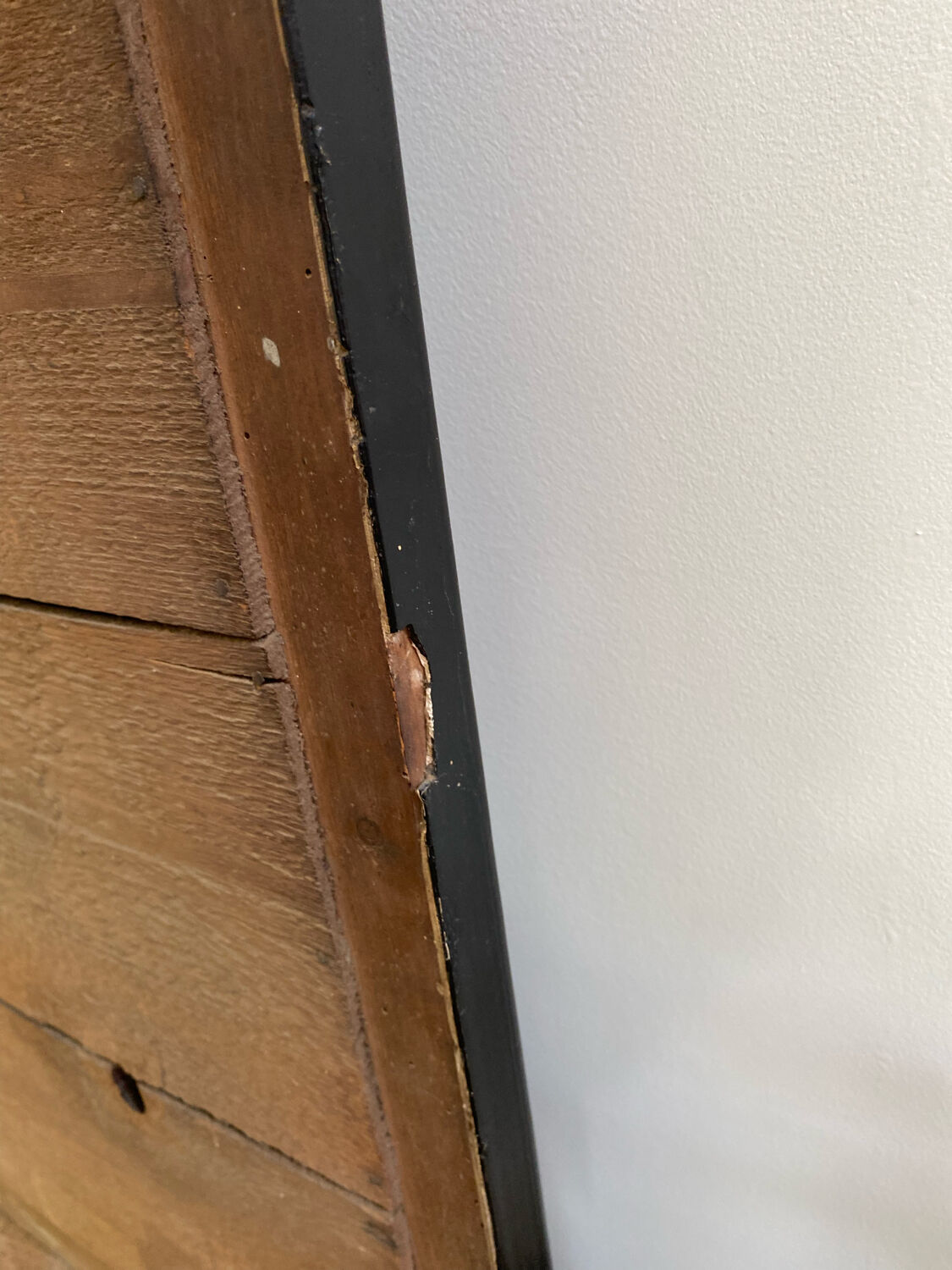 Louis Philippe period mirror with a plate repainted in black