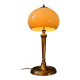 Lampe de table champignon vintage avec base en laiton
