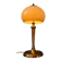 Lampe de table champignon vintage avec base en laiton
