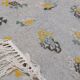 Traditional handmade handmade grey carpet with multi-coloured patterns 180x120cm