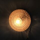 Round ceiling light in chiseled glass