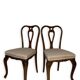 4 chaises de salle à manger en noyer, années 1950.
