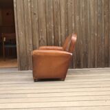 Leather club chair