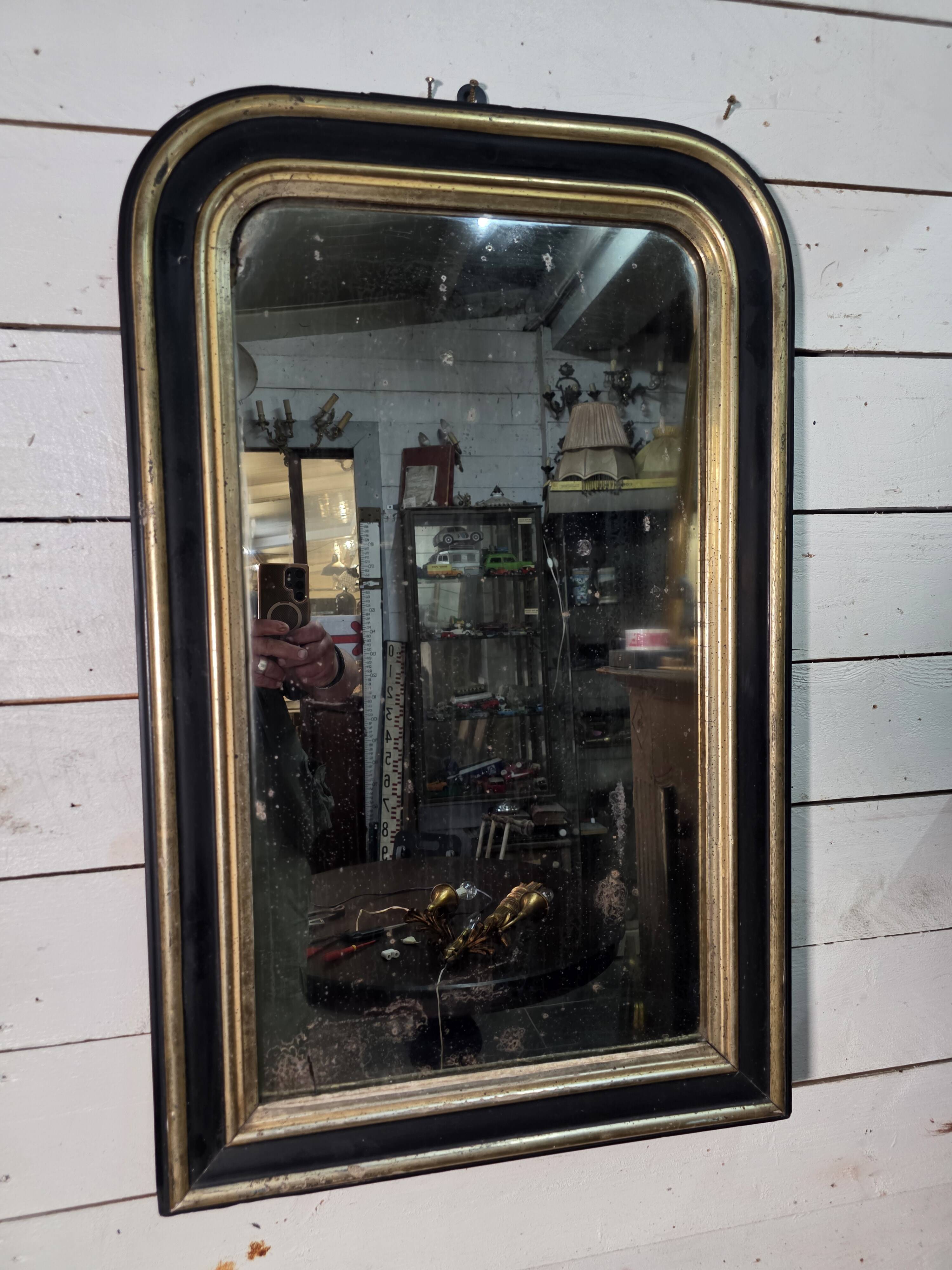 Miroir style Napoléon III du XIXème , 90×57cm