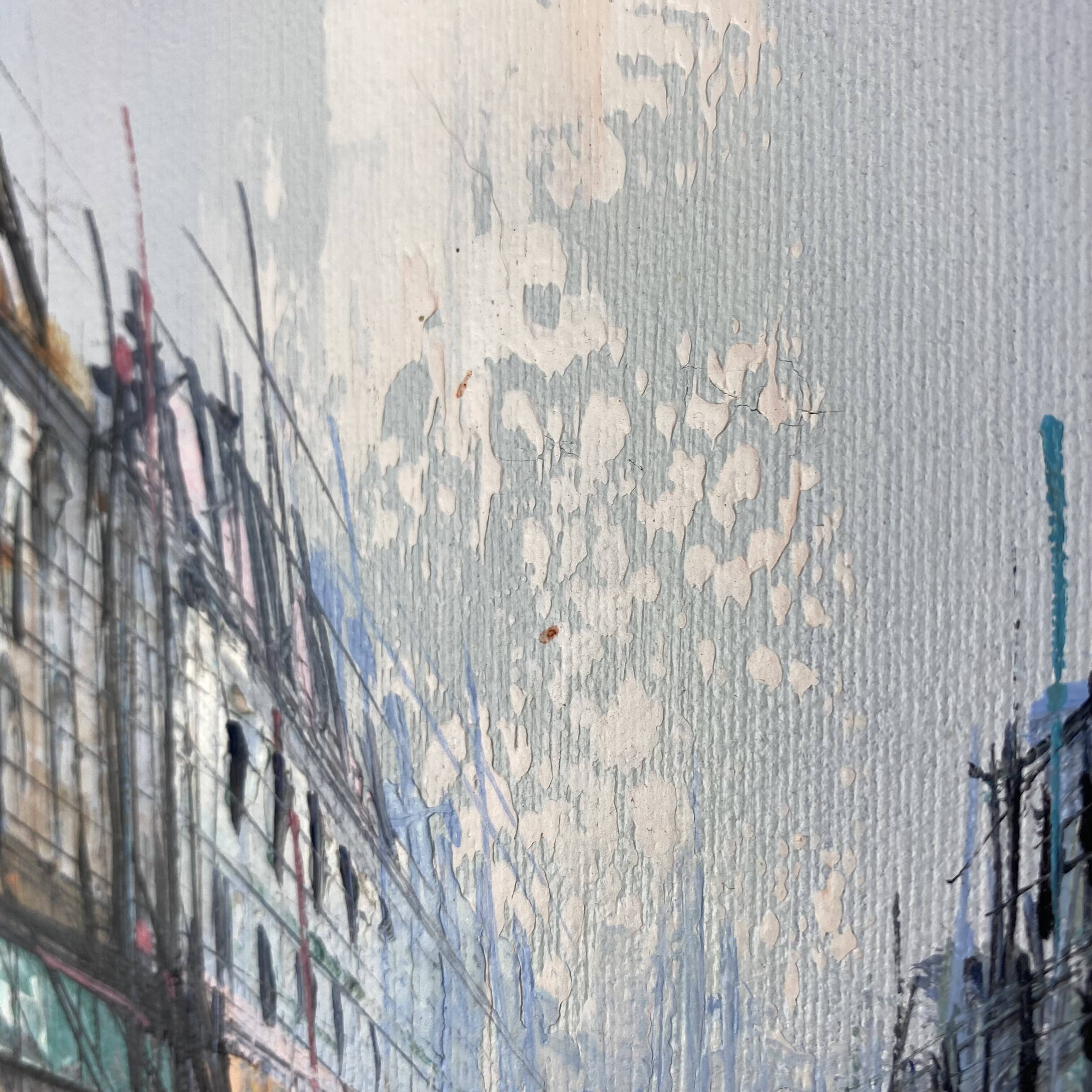 Signed painting by Duchamp on a Parisian street.