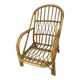 Fauteuil lounge rotin Audoux Minnet - Années 60