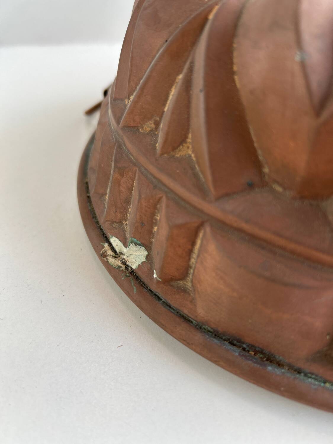 Old copper cake mold