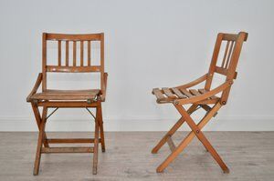 Mid-Century folding chairs for children by Fratelli Reguitti, Italy, set of 2