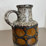 Large Pottery Fat Lava Multi-Color Floor Vase 408-40 Made by Scheurich, 1970s