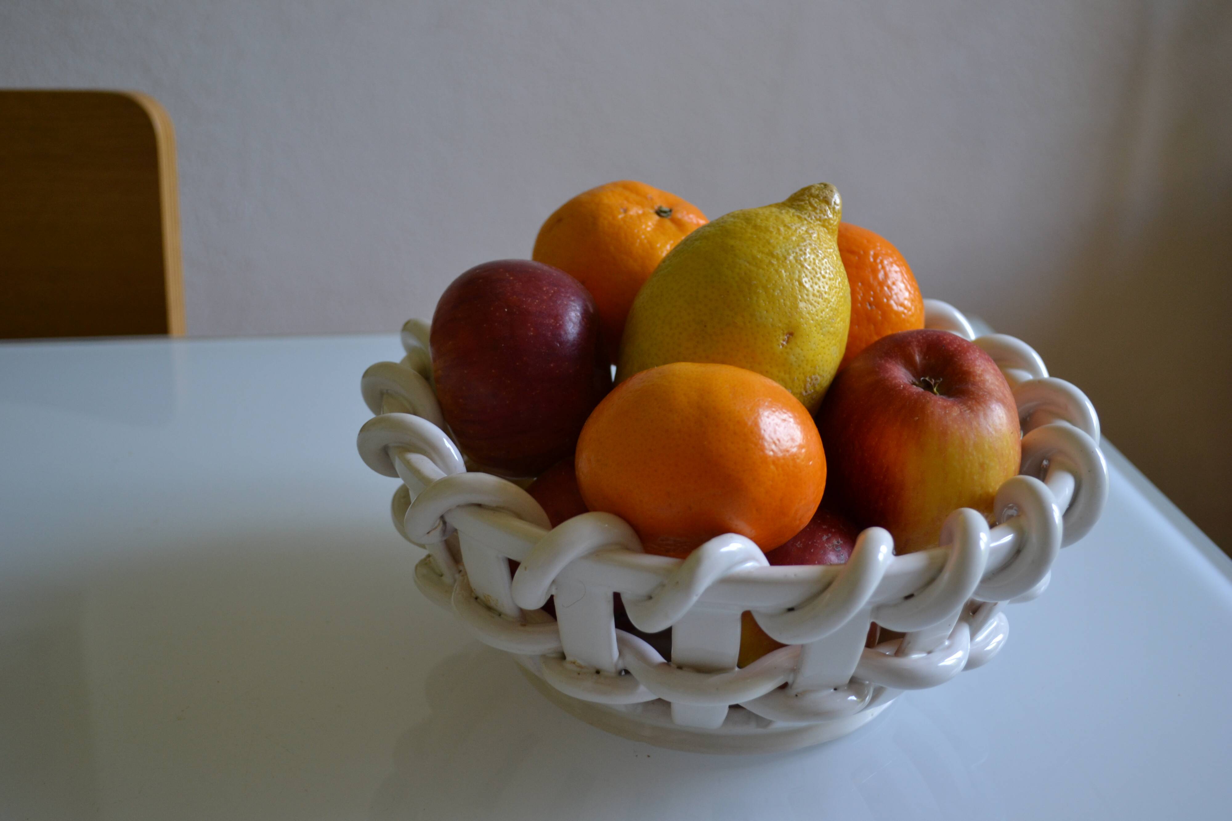 Corbeille ou coupe à fruits céramique tressée de Malicorne Emile Tessier