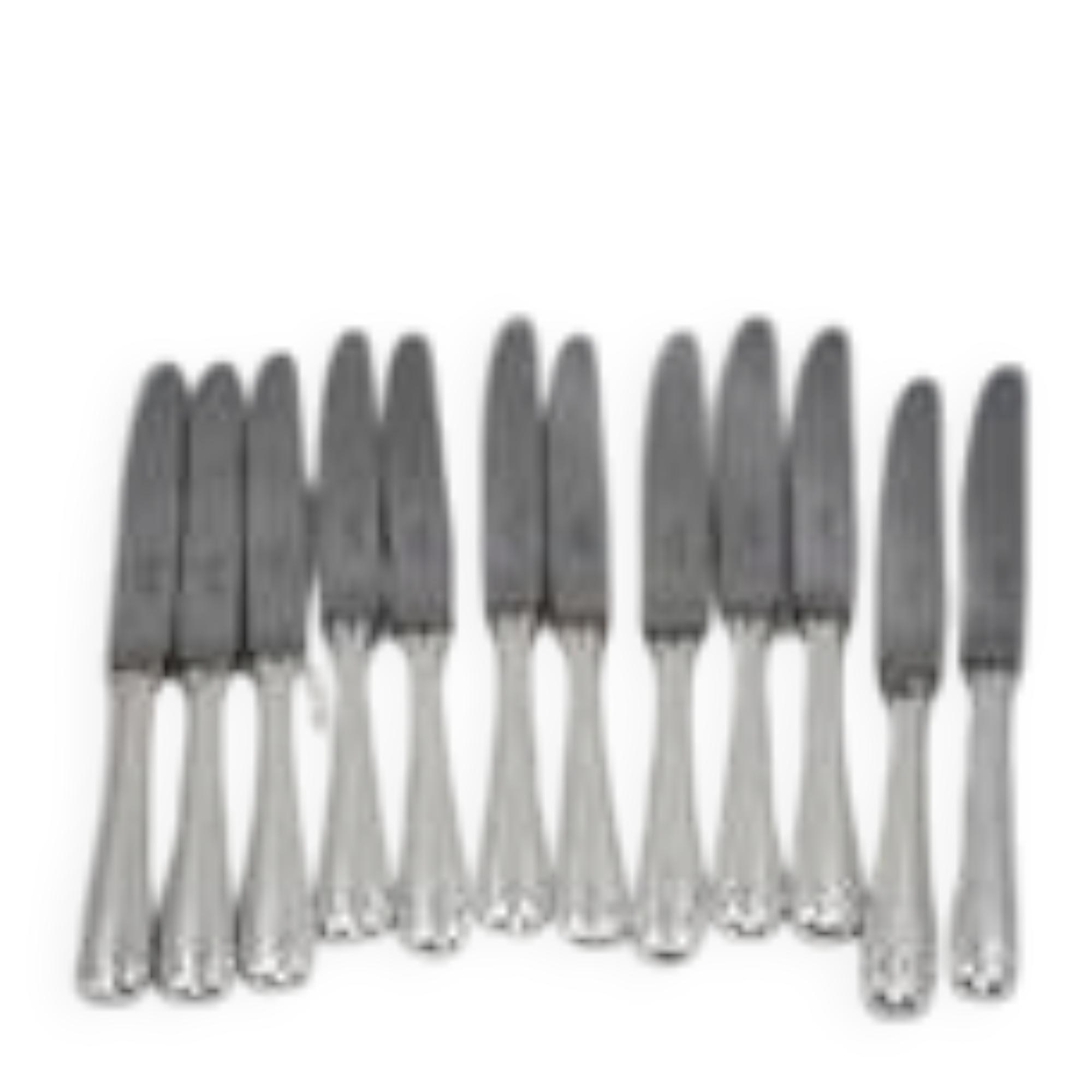 Christofle Baguette, 12 dessert knives, in perfect condition.