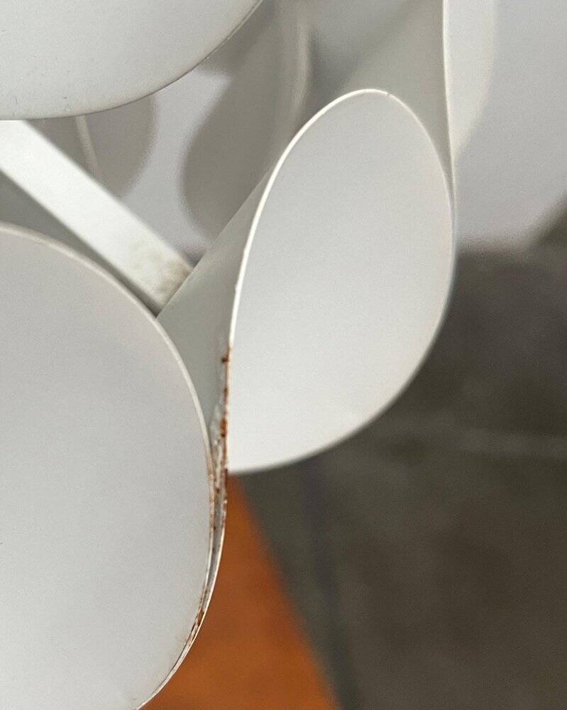 White metal suspension from the mid-century by H. Zender for Temde, 1960s.