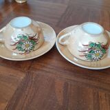 Miniature painted flower porcelain service - dinette