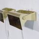 Pair of Scandinavian brass wall lights 1970