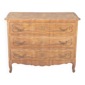 Louis xv style chest of drawers in pickled cherry