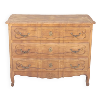 Louis xv style chest of drawers in pickled cherry