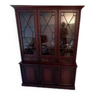 Bookcase entirely in noble solid wood, in excellent condition
