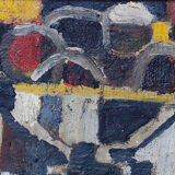 Tableau, peinture cubiste, circa 1960