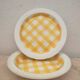 2 Yellow checkered dishes Sarreguemines
