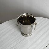 Small silver metal ice bucket
